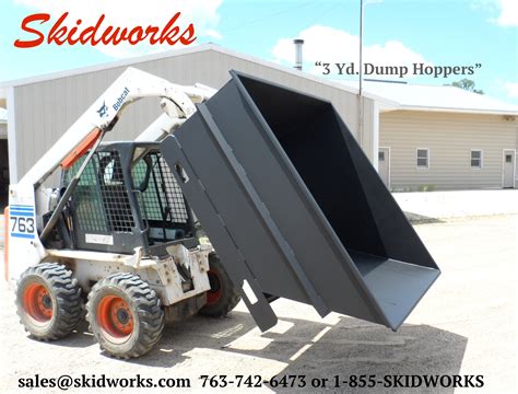 skid steer hopper bucket|skid hopper attachments.